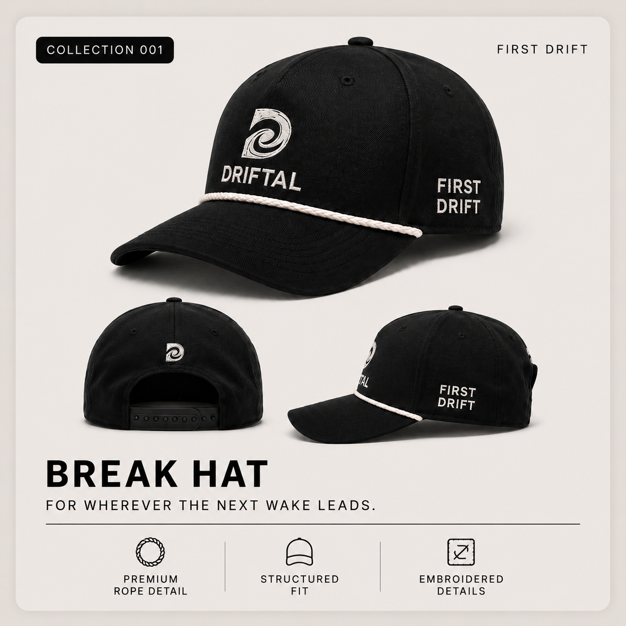 Break Hat | Premium Rope Hat | Driftal